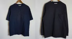 UNIQLO U ユニクロ クルーネック 長袖 Tシャツ カットソー ロンT 2枚セット ブラック＋ネイビー サイズL ●★4