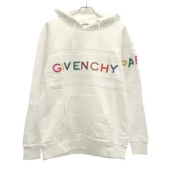 GIVENCHY ジバンシィ マルチカラーロゴ プルオーバースウェットパーカー BWJ0073Z1X ホワイト Sのサムネイル