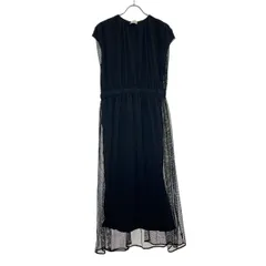 MONCLER モンクレール ABITO ノースリーブメッシュレイヤードワンピース F10938I71100 ブラック S