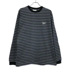 everyone×Reebok エブリワン リーボック 25SS CLASSIC BORDER LONG SLEEVE TEE SHIRT ロゴボーダ ロングスリーブTシャツ RB00059 ブラック×ブルー XL