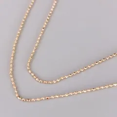 18金 K18PG 男女兼用 スライド式アジャスター ネックレス 1.36ｇ 45.5㎝  E197