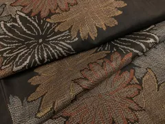 平和屋着物●本場大島紬　一元7マルキ　花尽くし　正絹　逸品　AABF6971ph