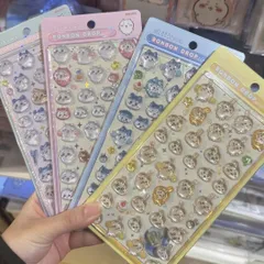 ちいかわ グッズ ボンボンドロップシール ハチワレ うさぎ ウサギ 4枚セット・24時間以内配送