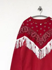 【FRUIT OF THE LOOM】USA製 90s リメイクスウェット L フルーツオブザルーム バンダナ ヴィンテージ 古着