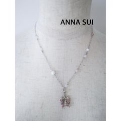 美品 AnAT アナット 天然石とビジュー Y字アシンメトリーロング 