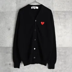 プレイ コムデギャルソン ハートロゴ カーディガン ブラック