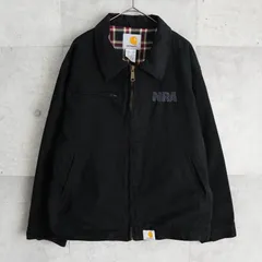 カーハート デトロイトジャケット コーデュロイ襟 ワークジャケット ブラック メンズ