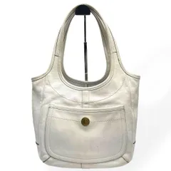 良品　COACH コーチ　ショルダーバッグ　ワンショルダー　ホワイト　レザー