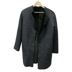 BARNEYSNEWYORK(バーニーズ) コート サイズ36 S レディース美品  - ダークグレー×ダークグリーン 長袖/ムートン/リバーシブル/冬