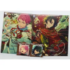 あんさんぶるスターズ！ Valkyrie 朱 薫・深海 奏汰 中国あんさんぶるスターズ！！ 中国あんスタ 万華鏡 ビジュアル色紙 スポットライト バッジ 2弾