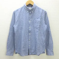 g■ビームス/BEAMS HEART 長袖BDシャツ/コットン【M】青系/men's/62【中古】■