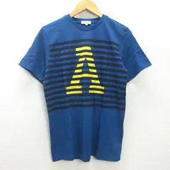 g■エーグル/AIGLE プリントTシャツ/コットン【M】青/men's/51【中古】■