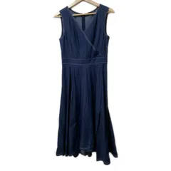 Diagram GRACE CONTINENTAL(ダイアグラム) ワンピース サイズ36 S レディース - ネイビー Vネック/ノースリーブ/ロング/デニム