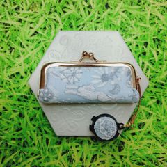 ミナペルホネン✨skyful スカイフル グレーmix✨ミニミニがま口