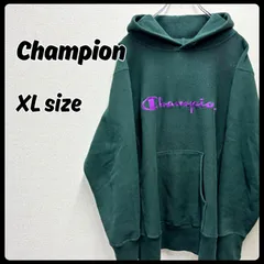 Champion チャンピョン リバースウェーブ トップス XLサイズ パーカー グリーン メンズ 古着 フーディー