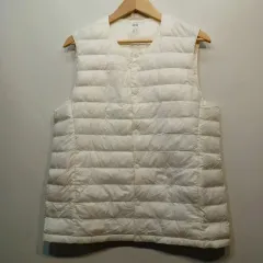 ユニクロ ウルトラライトダウン ベスト アイボリー 100サイズ 冬 61079