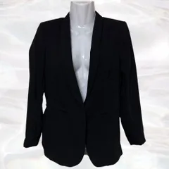 H＆M　エイチアンドエム　テーラードジャケット　ブラック　レディース　38サイズ　Mサイズ　ポケットなし　ベーシック　無地