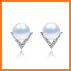 【新品】 [月亮真珠] パール イヤリング シルバー,ピアス レディース 5-6MM 淡水パール イヤリング カジュアル 通販 女性用 6mm 人気 銀 贈り物 女子