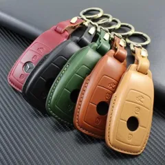 メルセデスベンツ 本革 レザー キーケース カラビナ付き 全5色 Aクラス Bクラス Eクラス Cクラス CLA GLA GLB など キーカバー キーホルダー スマートキー