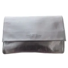 ジュンココシノ JUNKO KOSHINO クラッチバッグ セカンドバッグ ロゴ レザー 本革 黒 ブラック /AE ■GY43