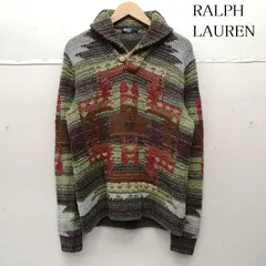 ポロラルフローレン 90s ハンドニット ネイティブ柄 ショールカラー ニット メンズ 表記無し ISItems【USED】【古着】【中古】50151592