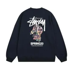 【新品未使用】2025新作Stussy ステューシー 丸首パーカー 男女兼用
