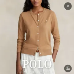 ポロラルフローレン ピマコットン カーディガン ブラウン