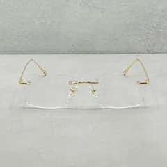【HUMBLE OPTICAL】FREE LINE-21606 リムレスサングラス / ゴールド×クリア / UV400 / レイバンスタイル / -33985