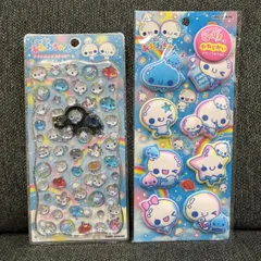 あわわちゃん ぷくぷくあわわちゃん シールセット｜プチドロップステッカー＋もっともっちりシール｜ぷっくり立体 透明 かわいい 正規品　もちもち
