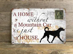 【Mountain Cur/マウンテン・カー】 メタルプレート メッセージ 犬 雑貨 グッズ アート ポスター おしゃれ インテリア 壁飾り アンティーク風 313