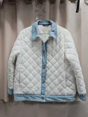 BREAL アイボリー キルティング デニム バイカラー ジャケット