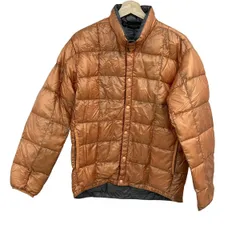 mont-bell(モンベル) ダウンジャケット サイズM メンズ - オレンジ 長袖/収納袋付き/冬