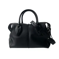 トッズ TOD's レディース Dスタイリング ブラック レザー 2way ショルダーバッグ ハンドバッグ 斜めがけ クロスボディ