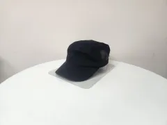 帽子)ブラック ミリタリー ワークキャップ