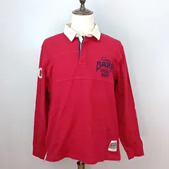 Eddic BAUER　Lサイズ　ラガーシャツ　ポロシャツ　レッド　エディー・バウアー