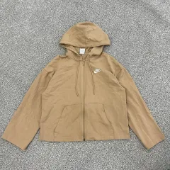 L NIKE ベージュ フードジップアップ ジャケット 0105HS1