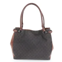 極美品 グッチ GGキャンバス ホースビット 101346 レザー トート バッグ 肩掛け ショルダー ハンド 本革 レディース RUM DF24-3【中古】