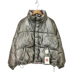 モーメント moment スタンドカラーファイバーダウンソフトフェイクレザーブルゾン レディース JPN:M