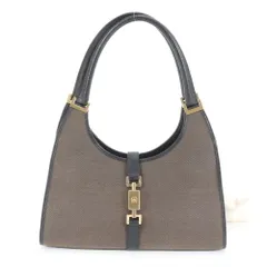 極美品 グッチ ジャッキー 002-1067 レザー ショルダーバッグ 肩掛け トート ハンド 本革 ブラウン 茶色 レディース RUM DF23-10【中古】