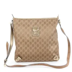 極美品 グッチ GG ナイロン アビー 131326 レザー ショルダーバッグ 斜め掛け クロスボディ ハンド トート レディース ECE DF29-7【中古】