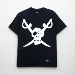 STUSSY スカル パイレーツ プリント Tシャツ S ブラック コットン メキシコ製