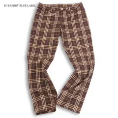 BURBERRY BLUE LABEL バーバリー ブルーレーベル 秋冬 ノバチェック柄★ 5P パンツ Sz.S　メンズ 日本製