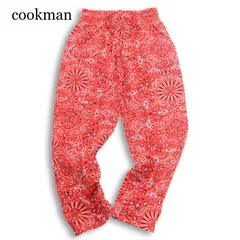 cookman クックマン 通年 ペイズリー総柄★ イージー シェフ パンツ Sz.L　メンズ