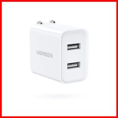 UGREEN usb充電器 2ポート USBフルスピード充電器 ACアダプター【3.1A PSE認証済み 折りたたみ式プラグ】 iPad/iphone17/ XR Xs Max X 8 7 6S、Xiaomi、Google Pixel、Galaxy A10 A