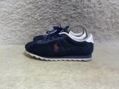 235 ポロラルフローレン ネイビー レッド ポニー スニーカー 中古 靴