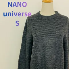 ナノユニバース LB.04 ワッフル編みニット S チャコールグレー