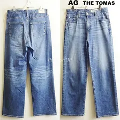 AG　エージー アドリアーノゴールドシュミット　THE TOMAS　W82cm / W28 / L　ハイライズ バギー ストレートデニム　強 ストレッチ　ライトブルー　USA製　レディース　Adriano Goldschmiedのサムネイル