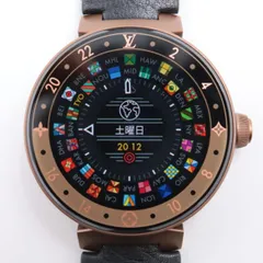 【付属品完備＆替えベルト】N（新品）ルイヴィトン タンブールホライゾンV2 ブラウン 茶 ライトアップ V3　商品番号0115