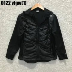 プーマ レディース ブラック フード ダウン ジャケット キッズ