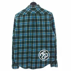 ステューシー STUSSY 90S チェック ネルシャツ 長袖 S グリーン 緑